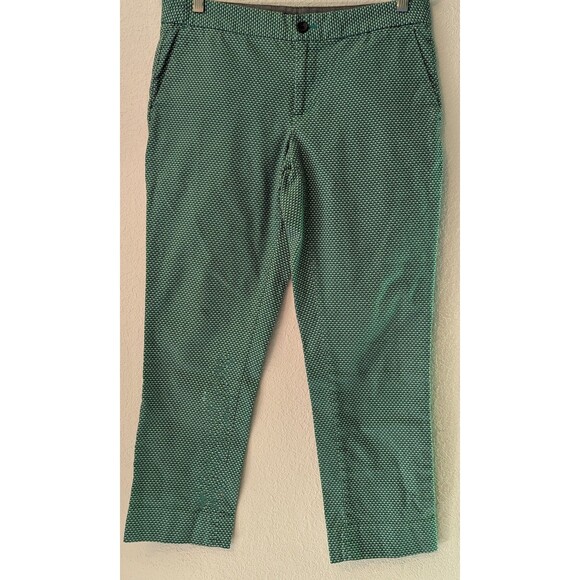 Banana Republic Emerald Green Hampton Fit Capris Women's Size 6 (32x24) (674) - Picture 1 of 3